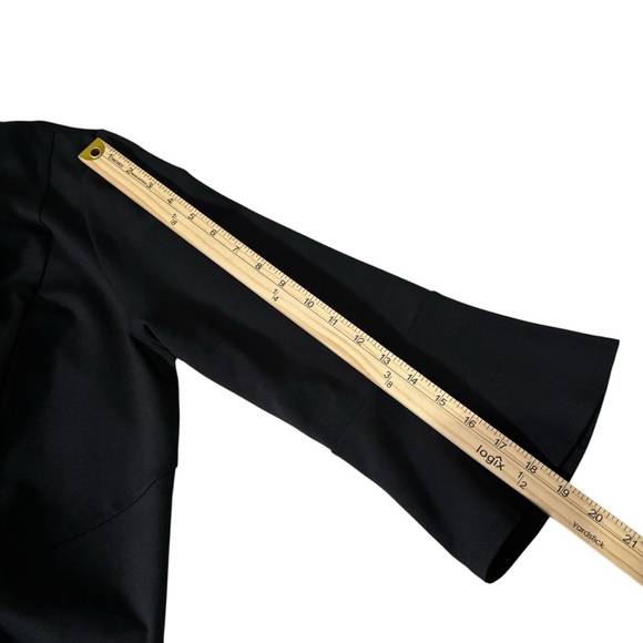 J. Jill Ponte Knit Black Dress Size Large Keyhole Back Office Workwear Stretch - Picture 15 of 16